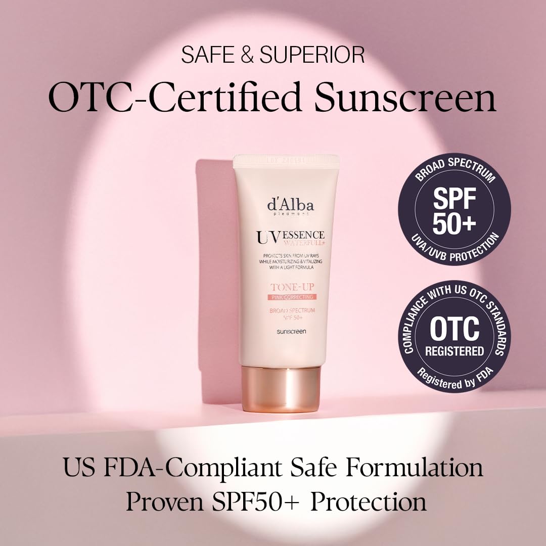 d'alba Piedmont Waterfull Tone-Up Sunscreen Serum BROAD SPECTRUM SPF 50 + Korean Sunscreen for