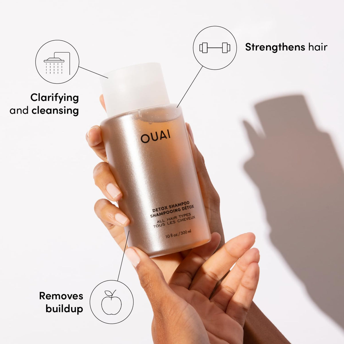 OUAI Detox Shampoo Refill - Clarifying Shampoo for Build Up, Dirt, Oil, Product and Hard Water
