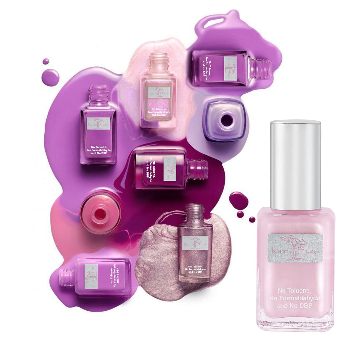 karma organic Natural Nail Polish, Vegan, and Cruelty-Free, No Toluene, No Formaldehyde, No DBP