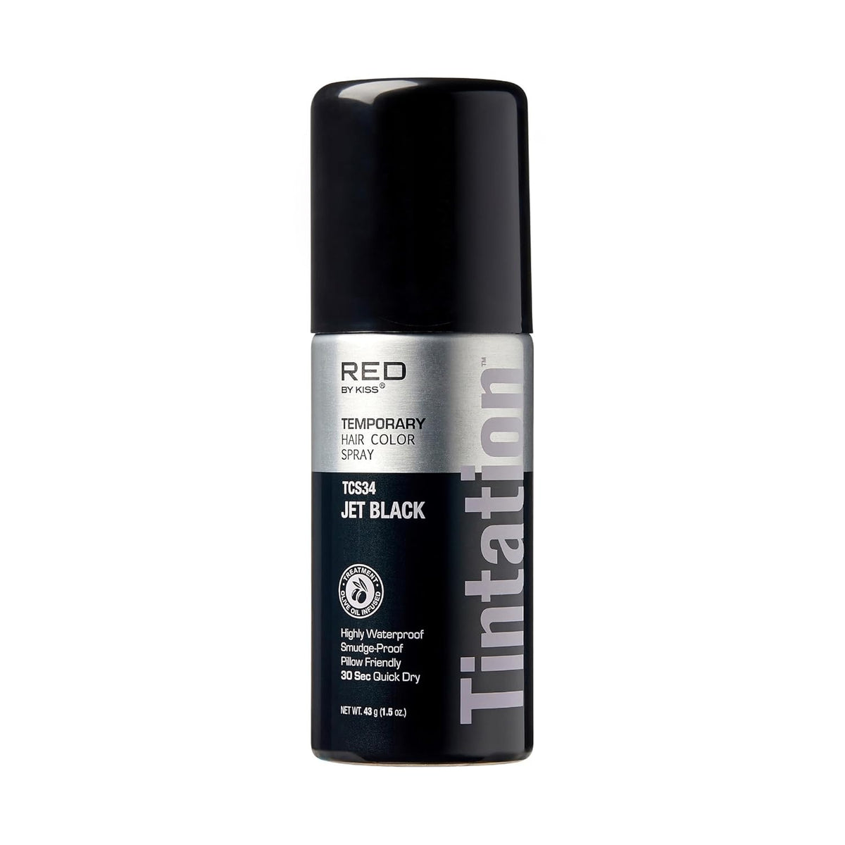 RED by Kiss 1.5OZ. Tintation Temporary Hair Color Spray, Instant Gray Root Cover Up