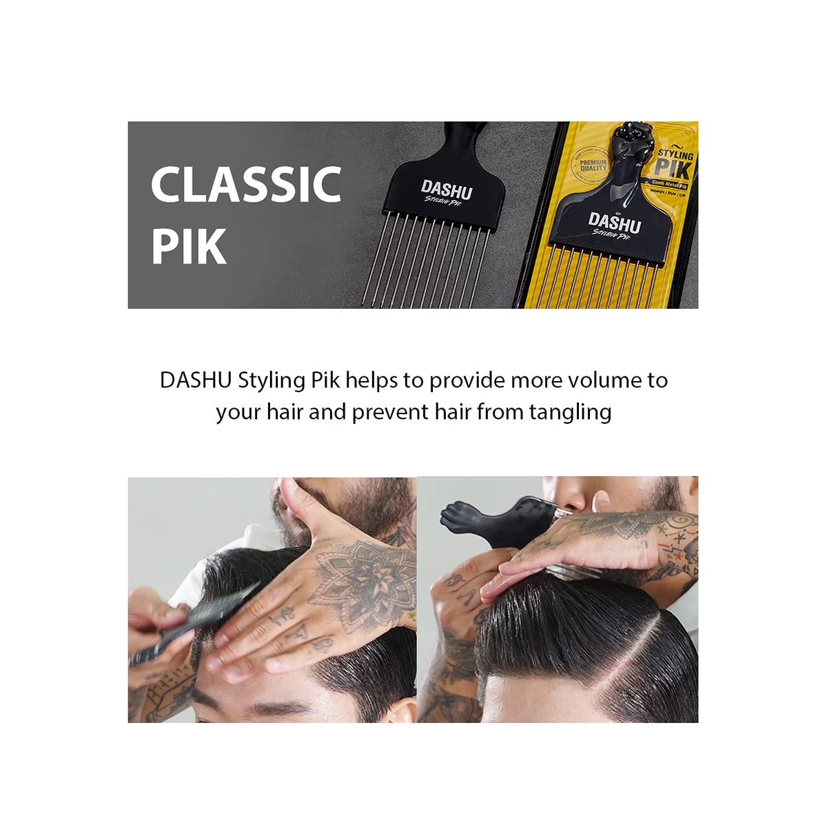 DASHU Classic Incredible Shine Pomade 3.5oz - Strong Hold & High Shine for Hairstyling