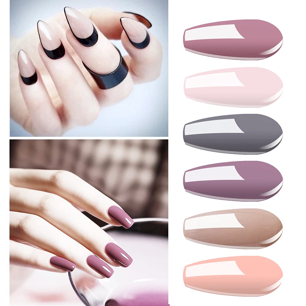 Gel Nail Polish Starter Kit - 6 Colors Gel Polish Set Base Top Coat, 36W LED UV Nail Lamp with Full