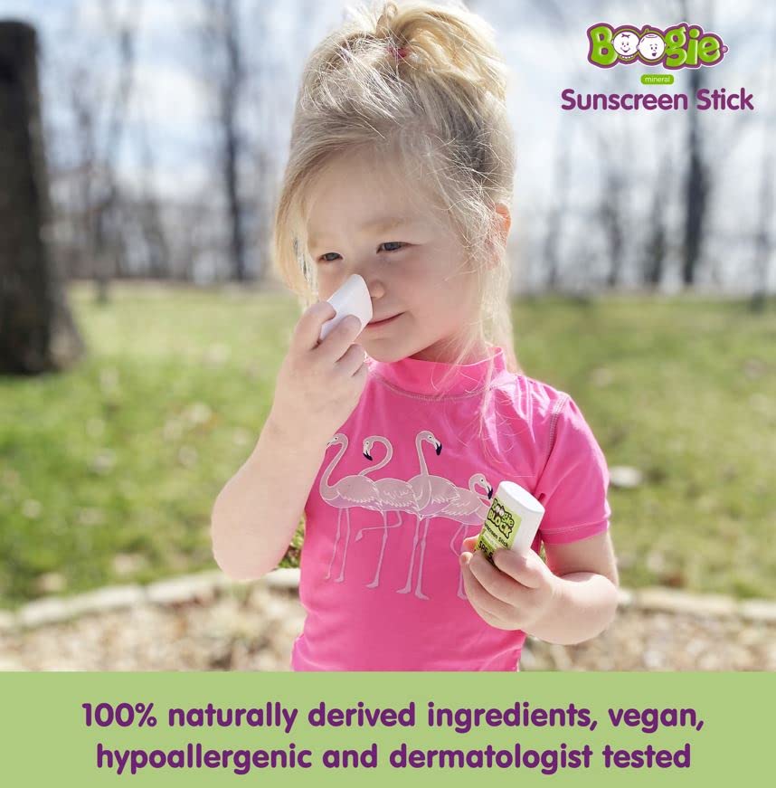 Baby Sunscreen Stick by Boogie Block, Mineral Sunscreen SPF 50, FSA/HSA Eligible, Travel Size