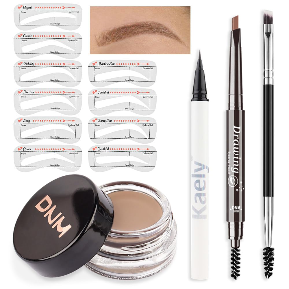 evpct Eyebrow Stencils Kit for Women Shaping, Eyebrow Shaper Makeup Kit, Eye Brow Stencil Shaper