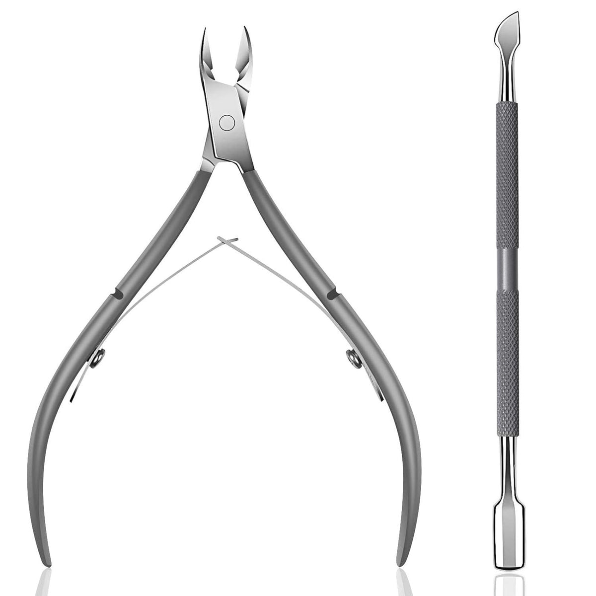 Ejiubas Cuticle Trimmer with Cuticle Pusher Cuticle Nipper Professional Grade Stainless Steel