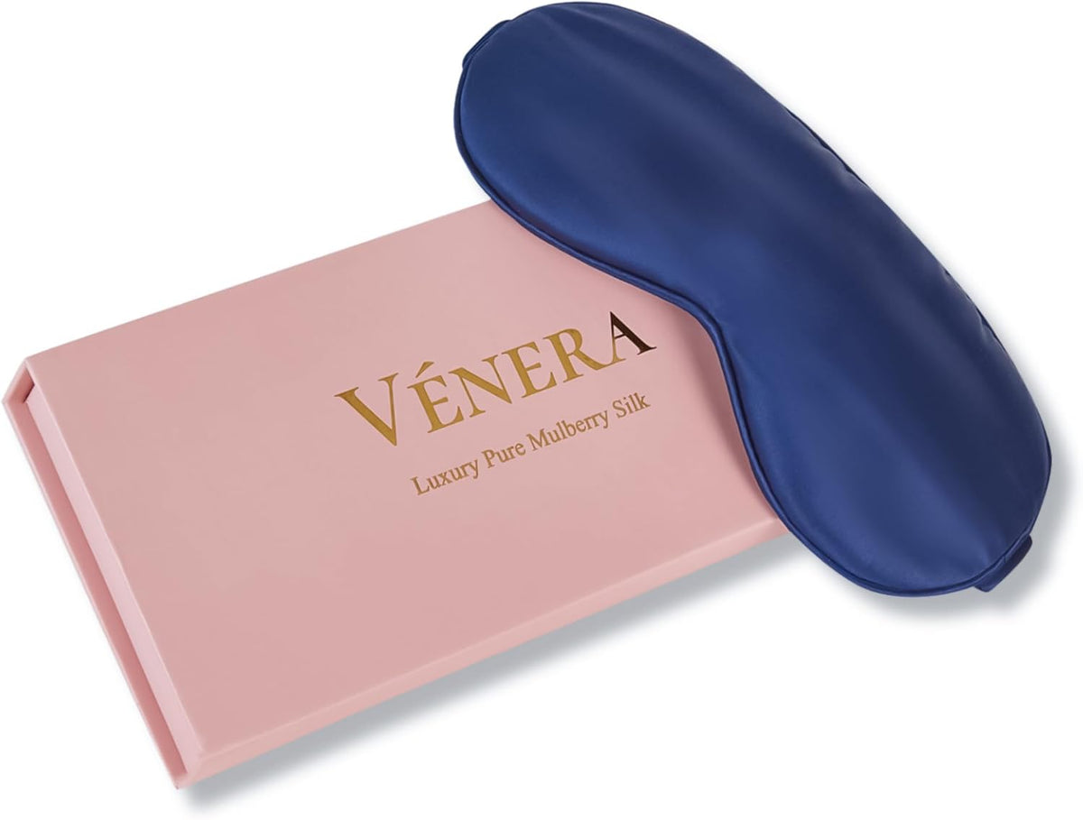 Silk Sleep Mask - 100% Pure 22 Momme Mulberry Silk Eye Sleeping Mask for Women and Men - Blackout