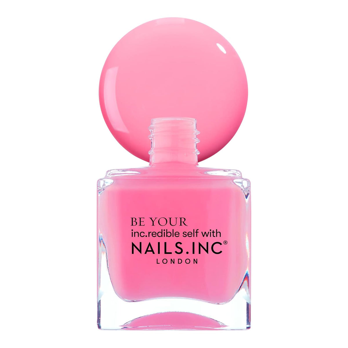 Nails Inc Neon Lite Nail Polish Quad, Neon Glow Enhancing Shades, Fast Drying, Long Lasting, Chip