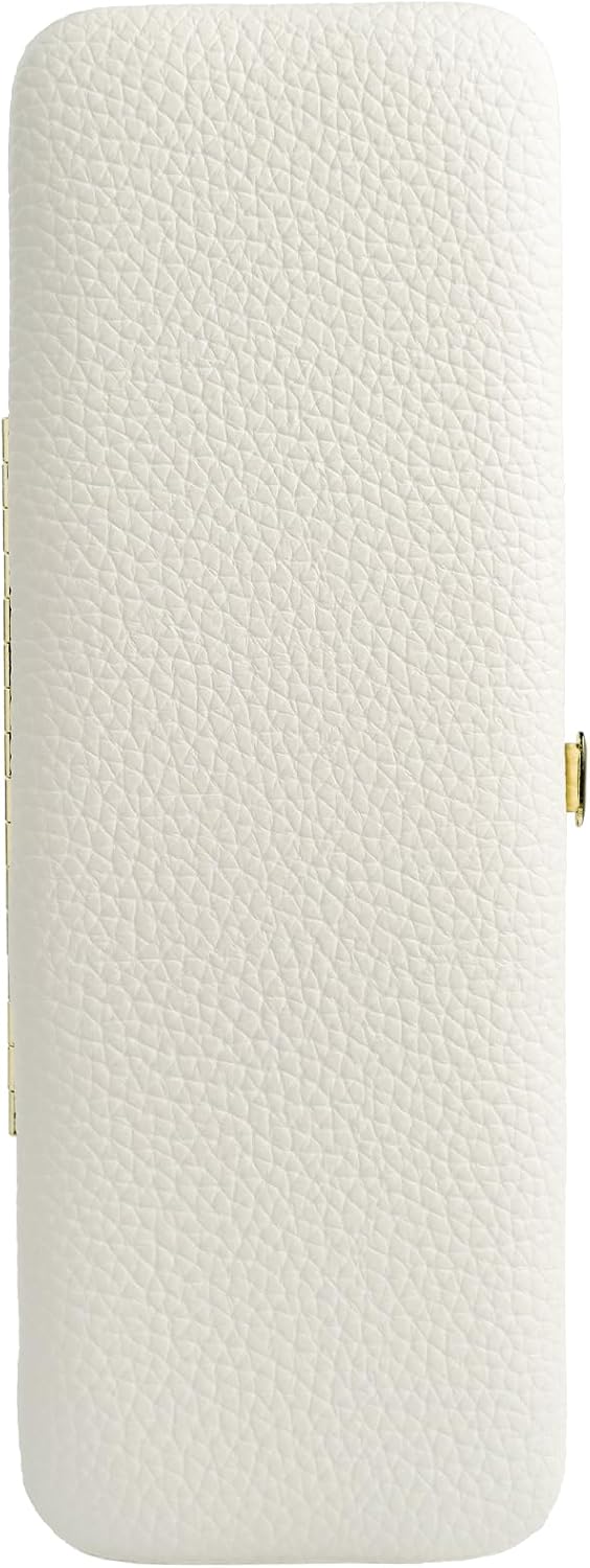 Lash Tweezers Organizer, Small Portable 4 Positions Soft PU Leather Rounded Corners, Eyelash