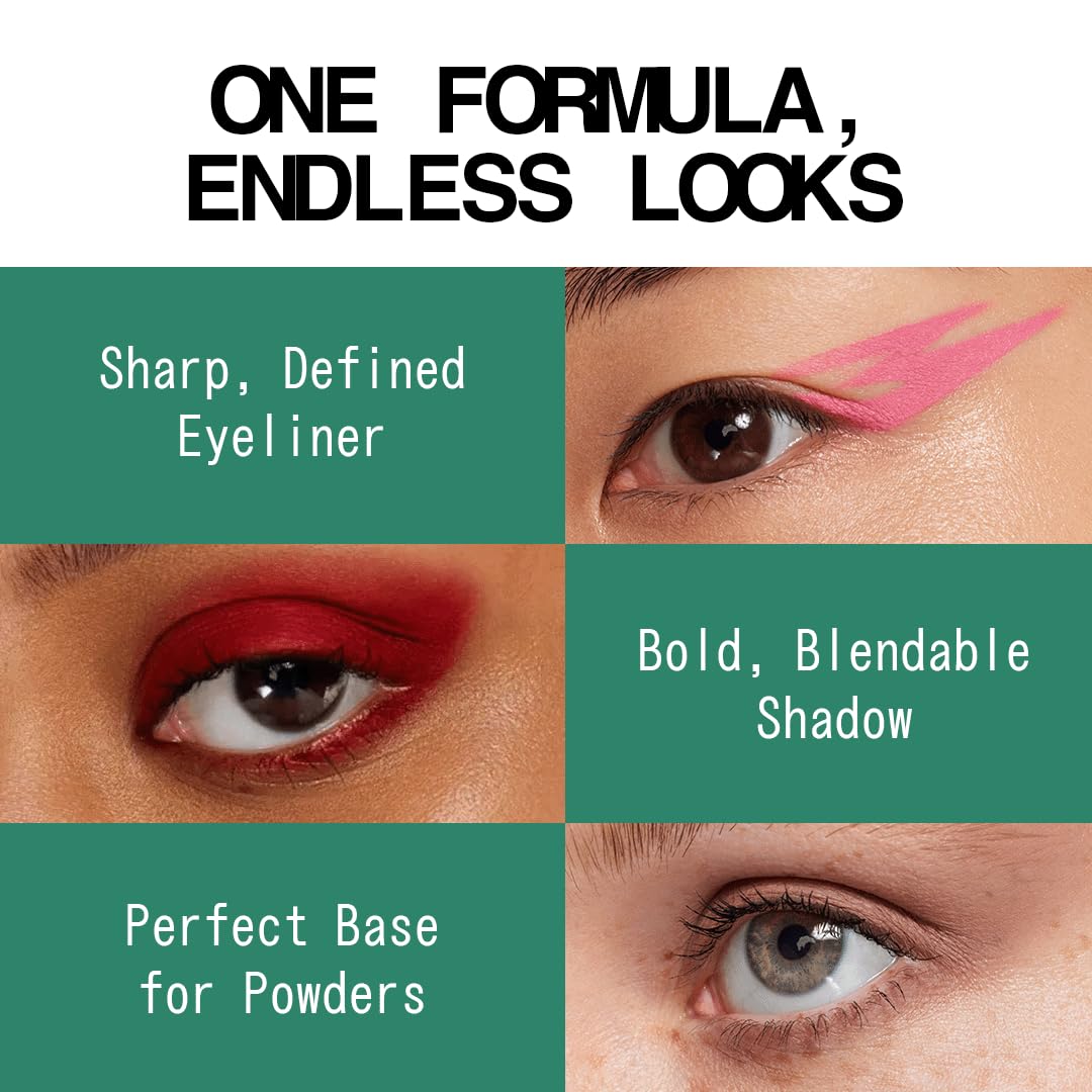 about-face Matte Fluid Eye Paint Crocodile Rock – High-Pigment Liquid Eyeshadow, Long-Lasting
