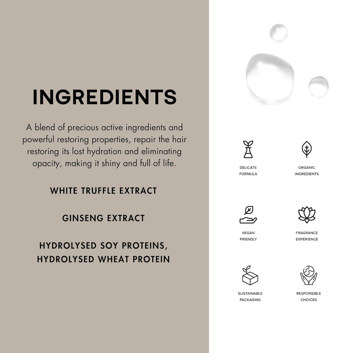 PREVIA Hydrating Leave-in Conditioner Spray with White Truffle Extract - Reconstructive Biphasic