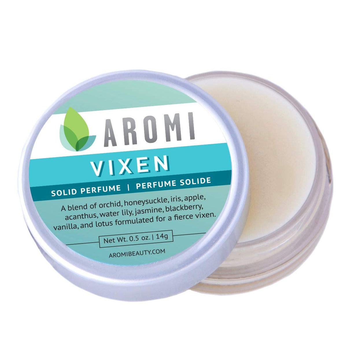 Aromi Vixen Solid Perfume | Fruity, Floral Fragrance, Jasmine, Honeysuckle, Water Lily Scent