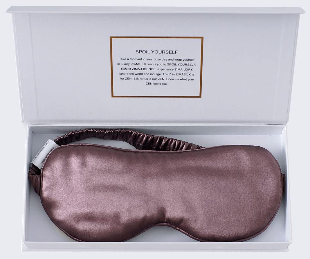 ZIMASILK Adjustable 100% 22 Momme Mulberry Silk Sleep Mask for Sleeping, Filled with Premium