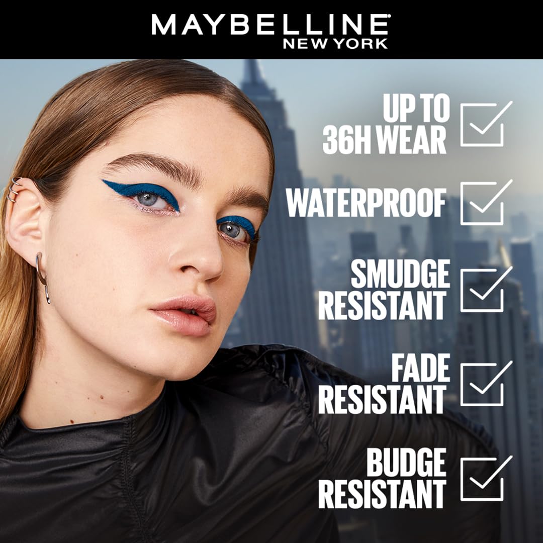 MAYBELLINE New York Tattoo Studio Long-Lasting Sharpenable Eyeliner Pencil, Glide on Smooth Gel