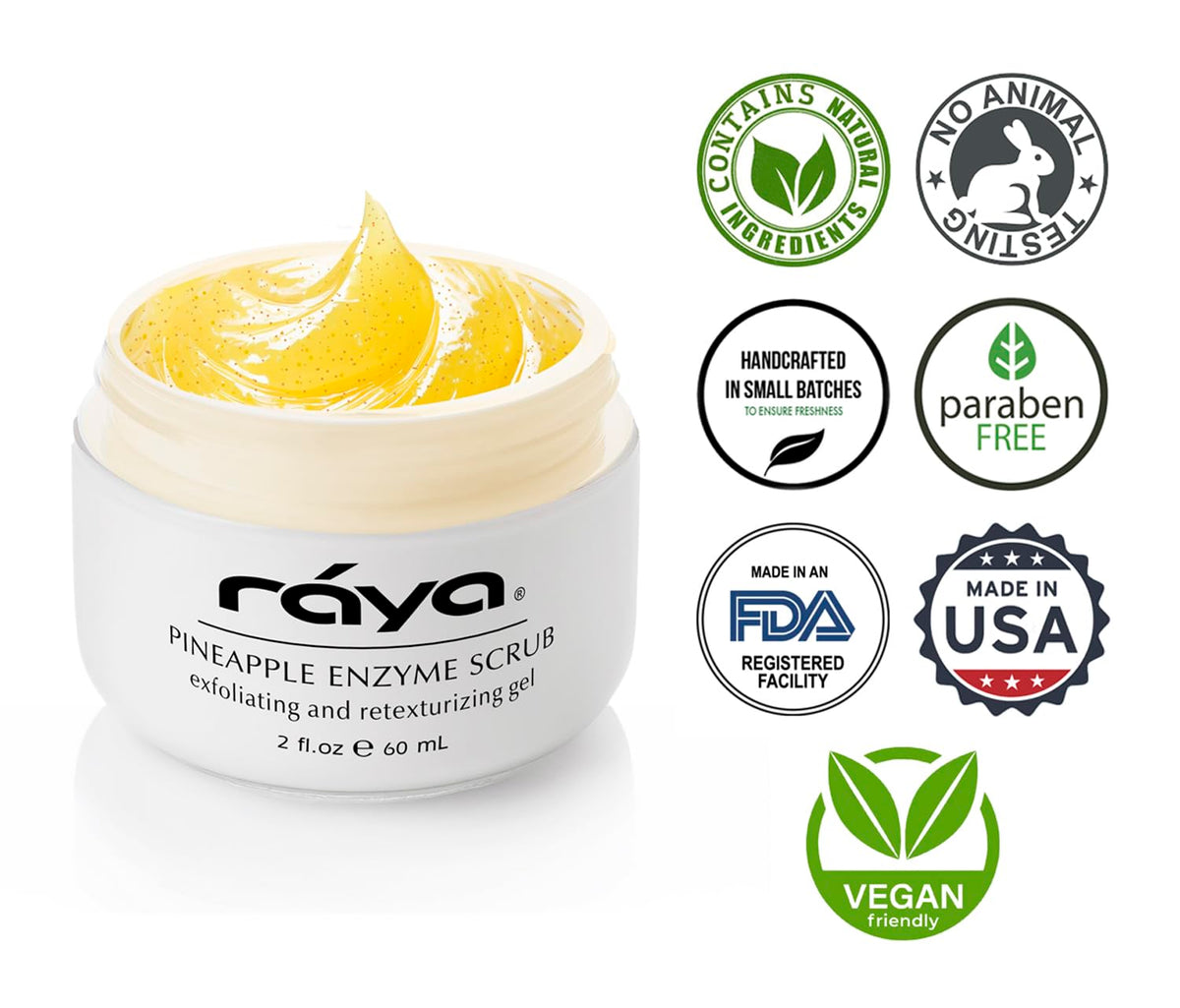 RAYA Pineapple Enzyme Facial Scrub (120) | Exfoliating and Refining Facial Scrub for Combination