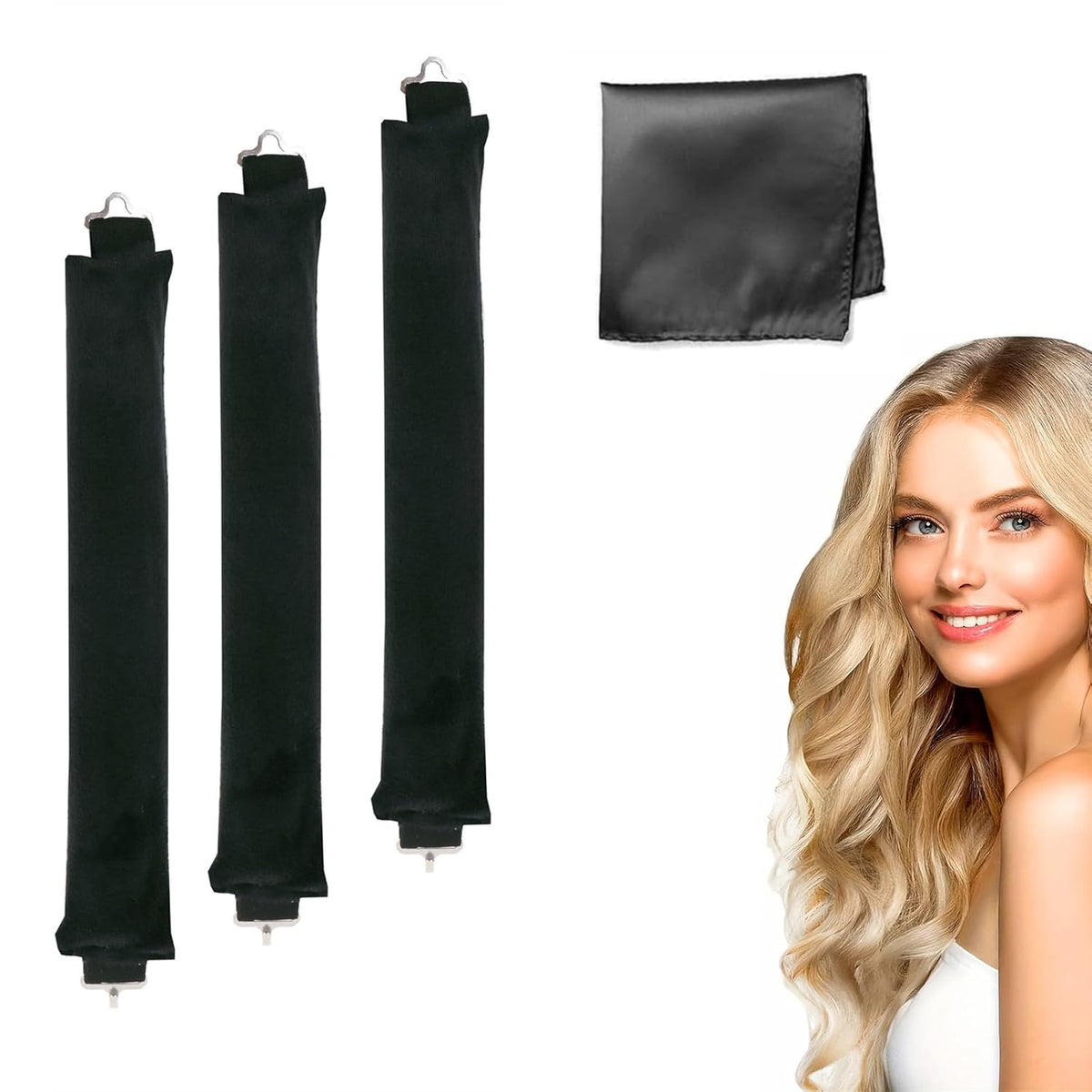 Heatless Hair Curler Overnight Curl Rods for All Hair Types, Healthy and Stylish Heatless Curling