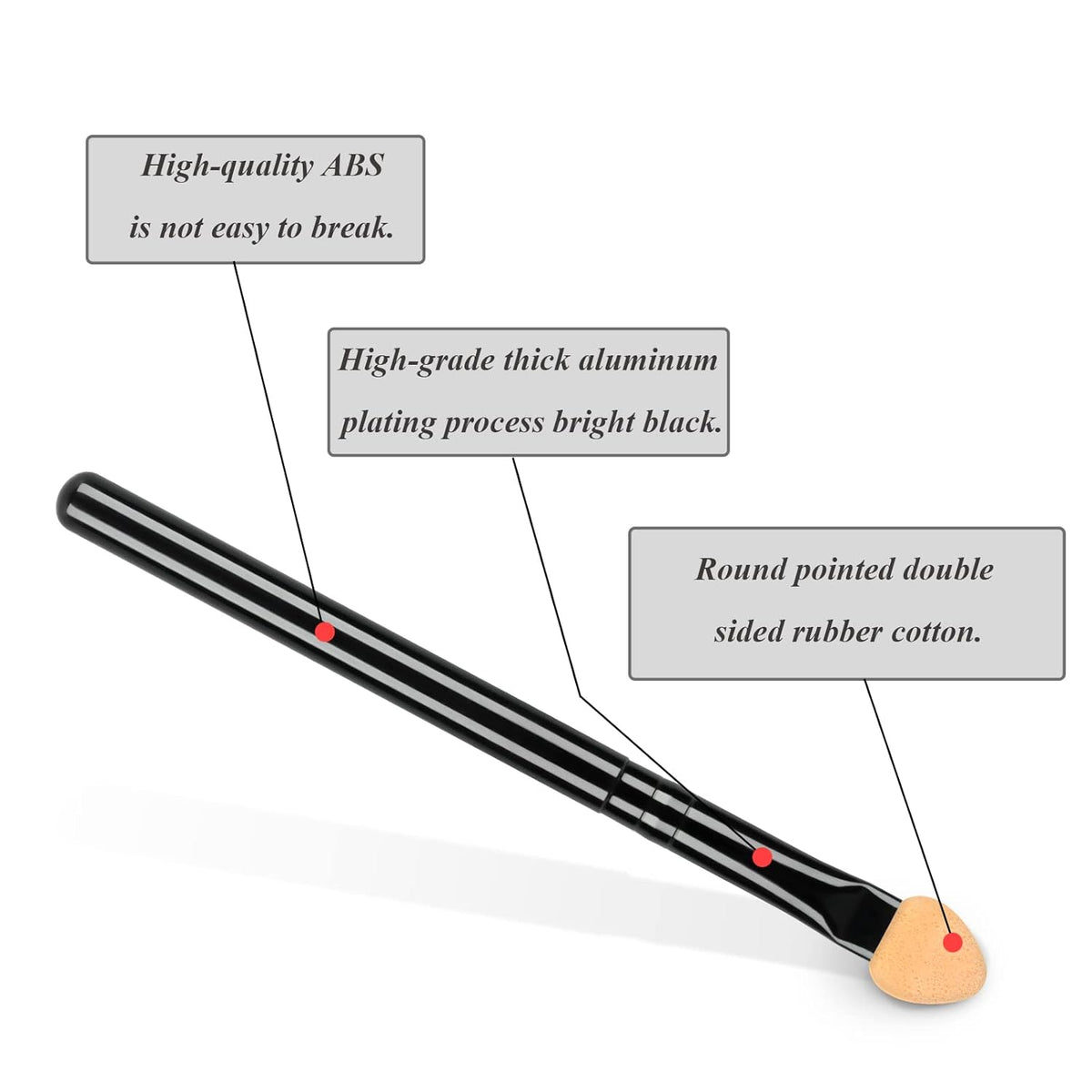 Foam Eyeshadow Applicators Double Sided Sponge Tip Reusable，20Pcs Professional Organic Long Handle