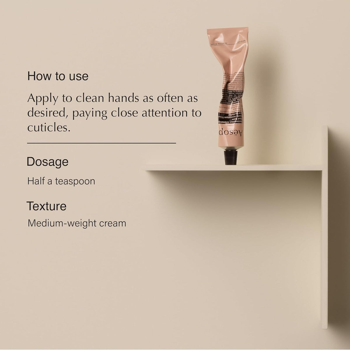 Aesop Resurrection Aromatique Travel Size Hand Balm | Lotion with Sweet Almond and Macadamia Nut to