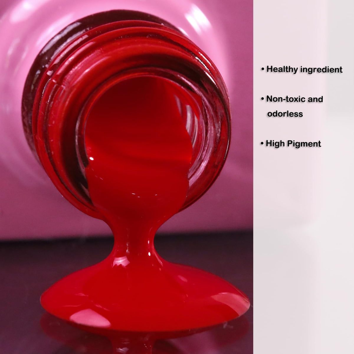 FZANEST Red Gel Nail Polish, 15ml Nail Gel Polish Fall Winter Color Soak Off UV LED Nail Art