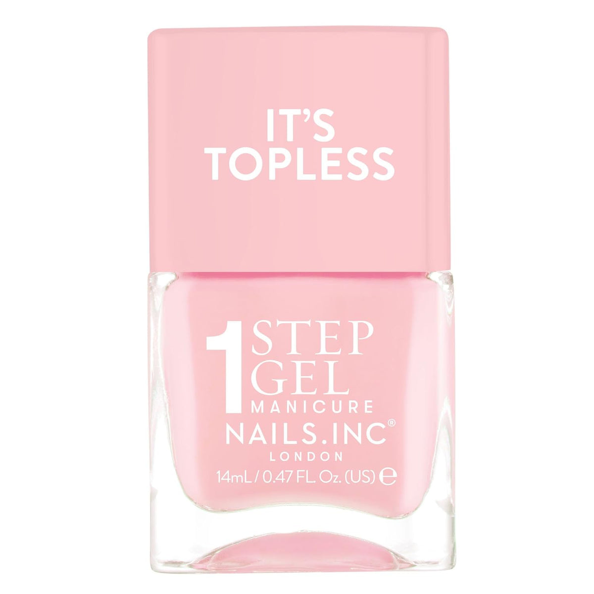 Nails Inc It's Topless Gel-Like Nail Polish, 4-in-1 Base Coat, Treatment, Color & Top Coat, Long