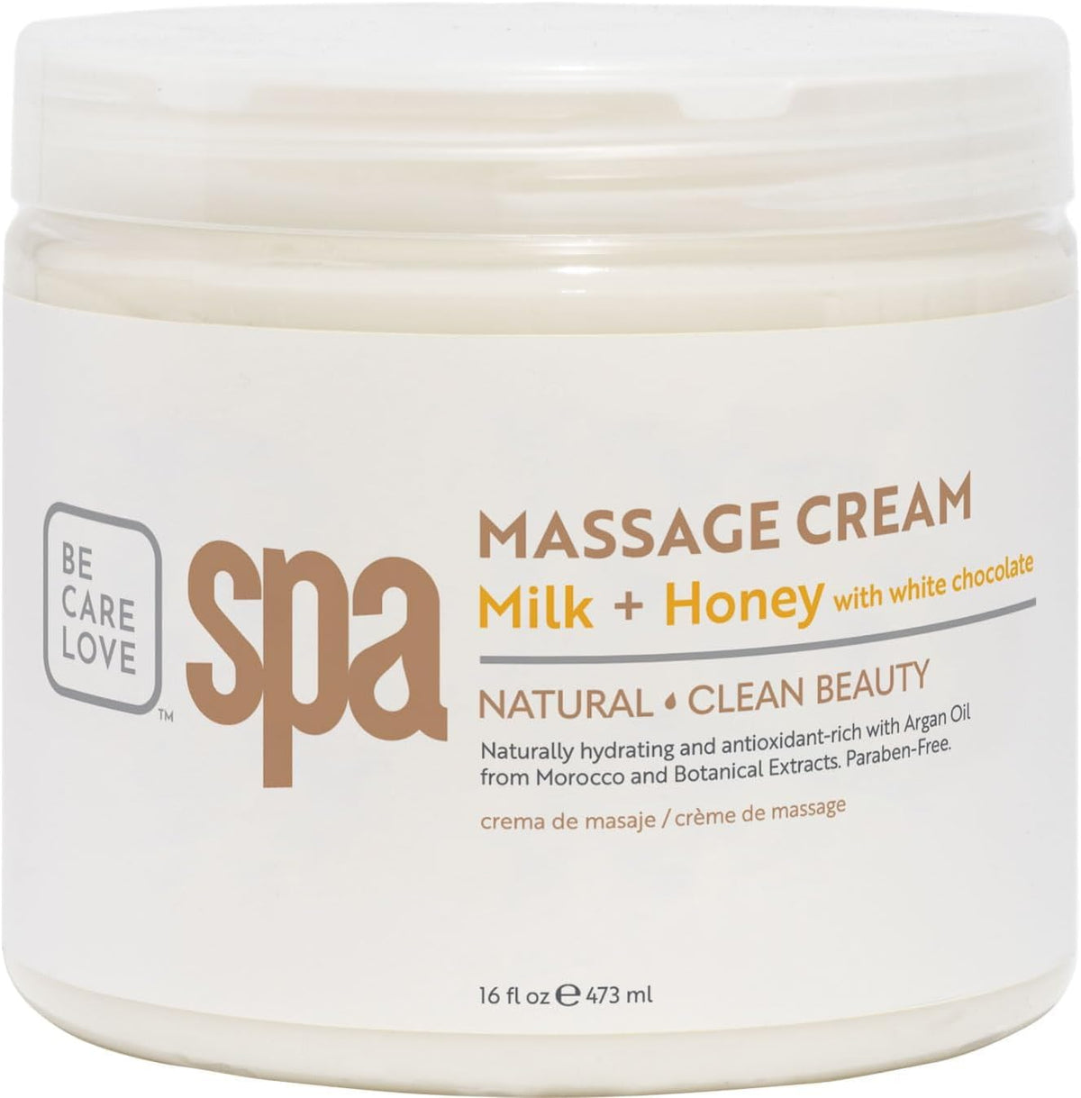 BCL SPA Massage Cream Organic Milk & Honey with White Chocolate Body Lotion, Shea Butter, Aloe