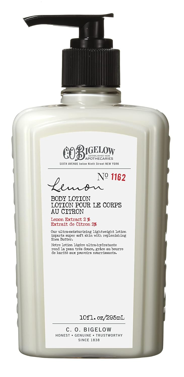 C.O. Bigelow Lemon Body Lotion, Moisturizing Body Lotion for Dry Skin with Shea Butter & Lemon