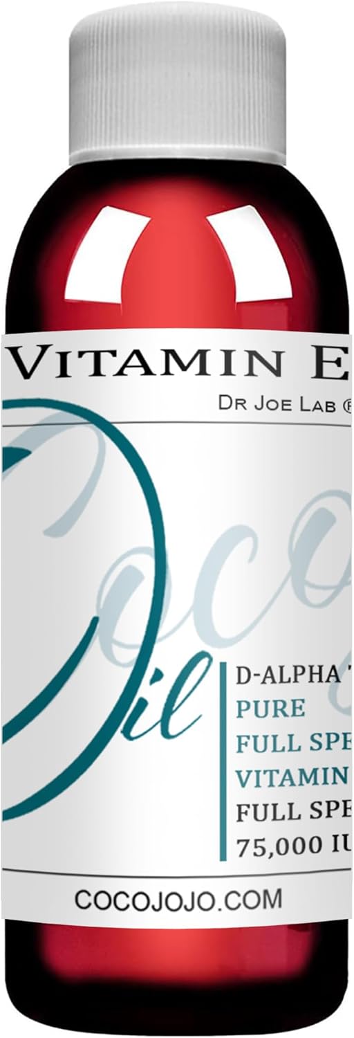 cocojojo Organic Liquid Vitamin E Oil for Skin, Hair, Face, Body Oil, 100% Pure Natural Cold