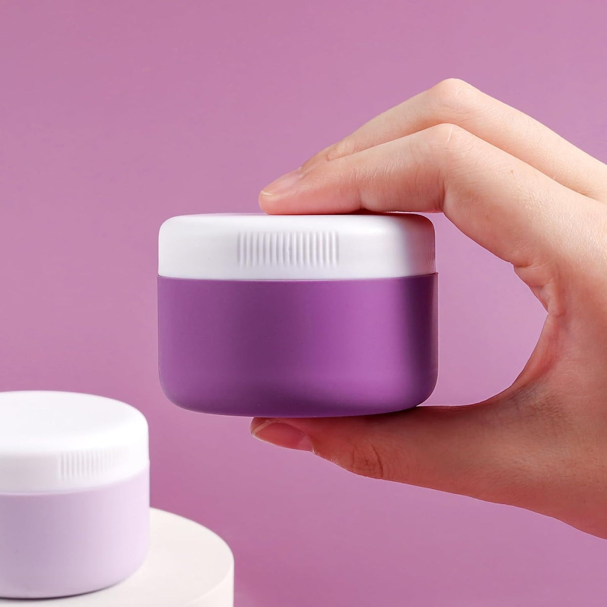 Travel Containers for Toiletries, Silicone Cream Jars BPA-Free, Leak-proof 1.35oz Travel Size