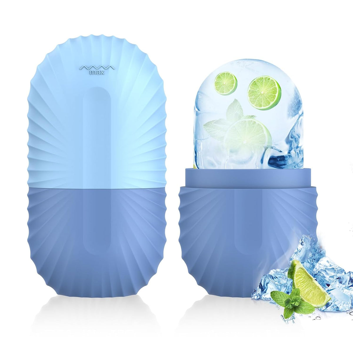 Ice Roller for Face and Eye, Silicone Ice Facial Roller Ice Holder, Face Ice Mold Skin Care, Face