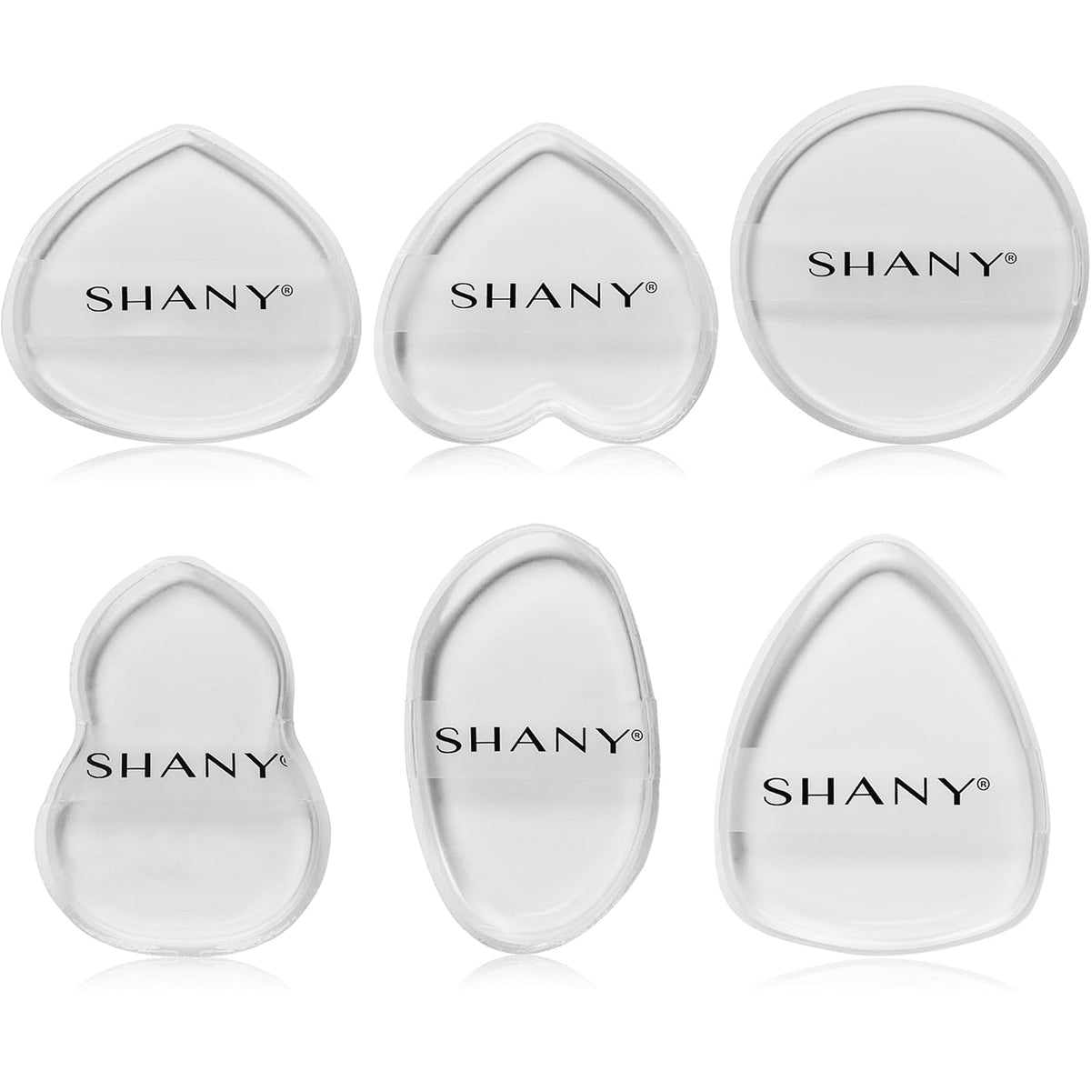 SHANY Stay Jelly Silicone Sponge Set - Clear & Non-Absorbent Makeup Blending Sponges for Flawless