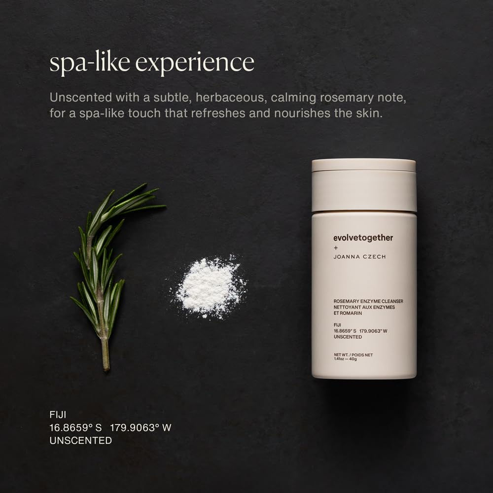 evolvetogether x Joanna Czech Rosemary Enzyme Twice-Daily Face Cleanser for Women & Men |