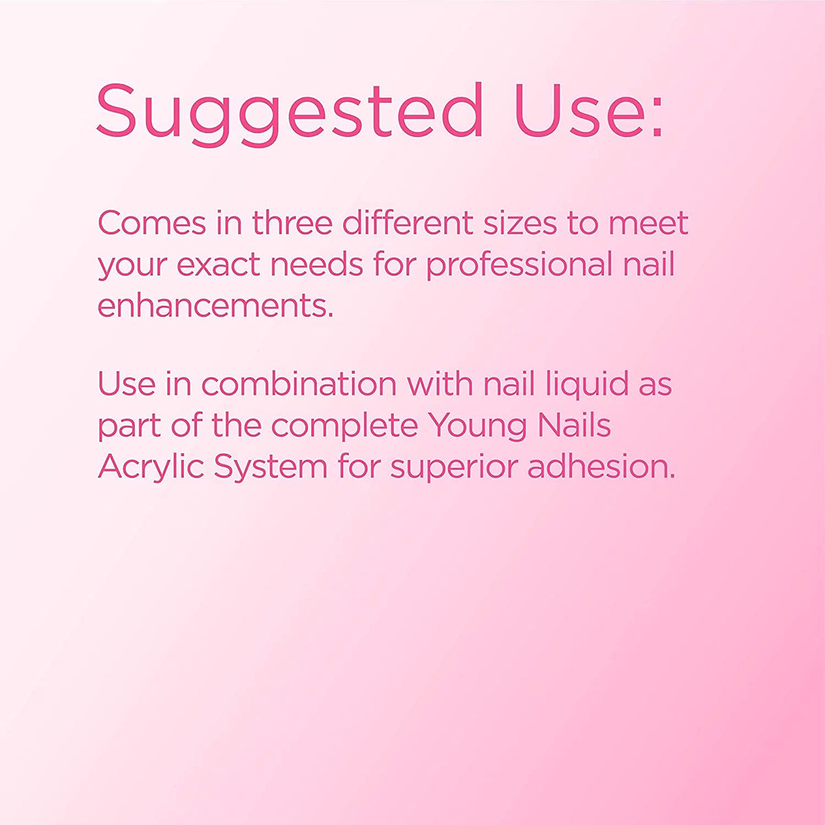 Young Nails Acrylic Core Powder - Self-Leveling Acrylic Nail Powder, Clear Nude Pink White Acrylic