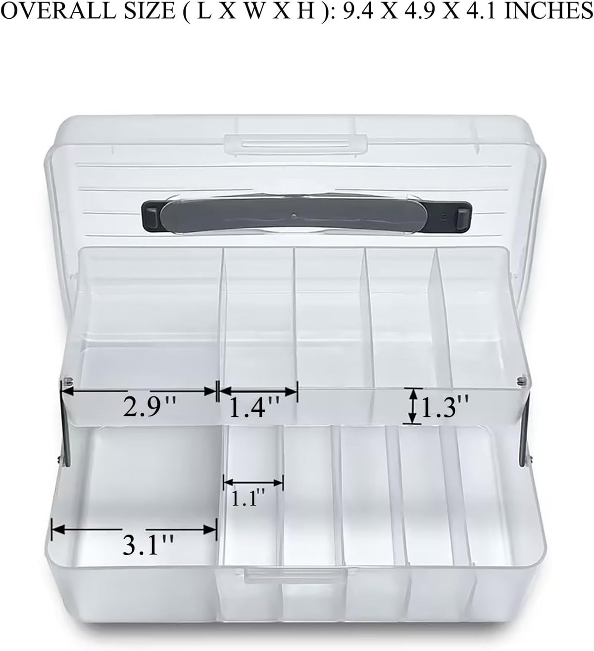 Bandage Organizer with Lid and Handle, Plastic Bandaid Storage Container for Home Medicine Cabinet