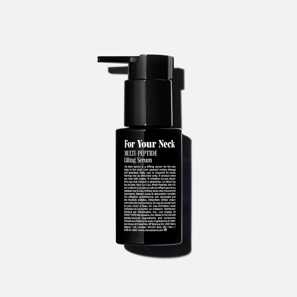 Nécessaire The Neck Serum. Fragrance-Free. 5 Peptides for Tech + Aged Neck. Skin Feels Firm, Looks