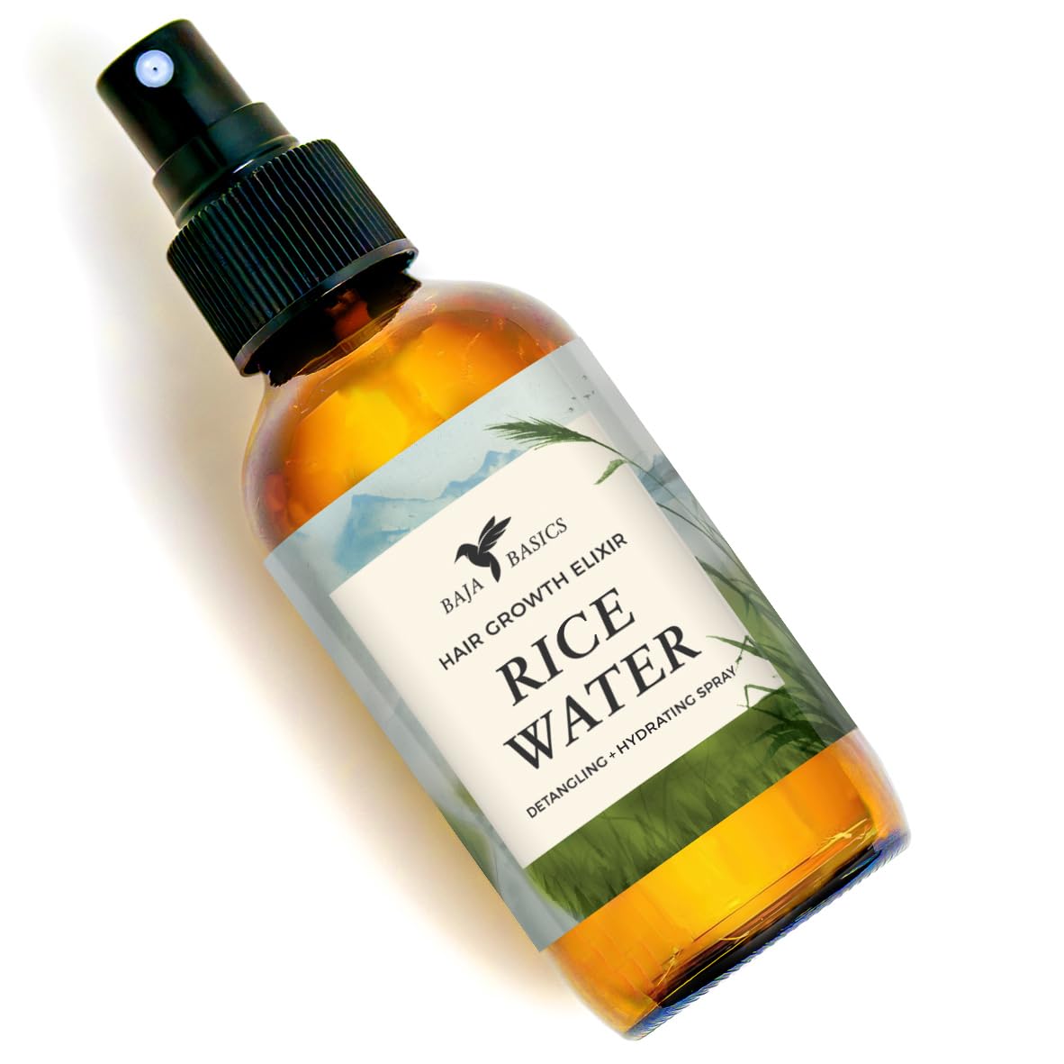 Rice Water For Hair Growth by Baja Basics, Thickness, Strength, Shine - Leave-in Conditioner for