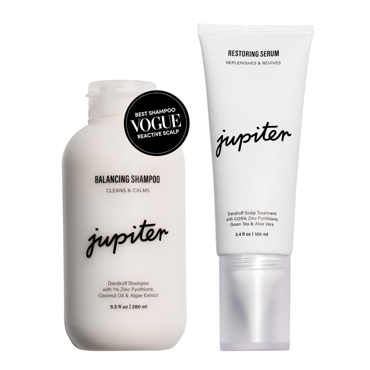 Jupiter Balancing Shampoo and Restoring Serum - Anti Dandruff Shampoo & Serum for Flaky, Itchy