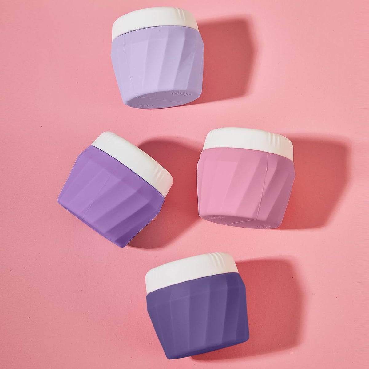 Travel Containers for Toiletries, Premium Silicone Cosmetic Cream Jars, TSA Approved Leak-Proof