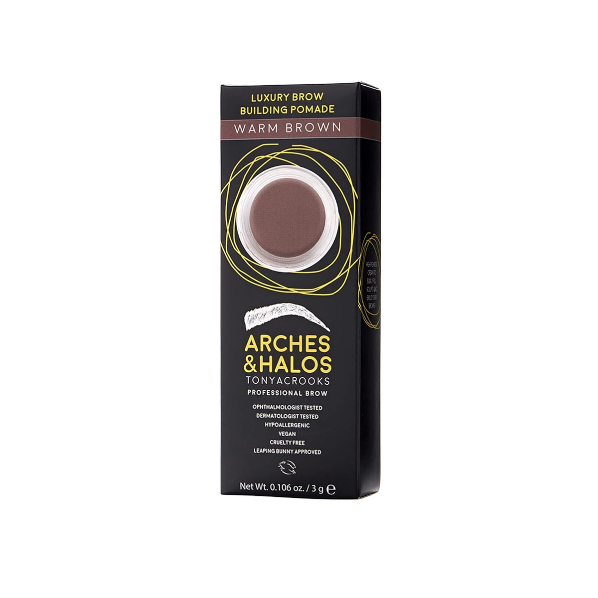 Arches and Halos Luxury Brow Building Pomade - Vegan Eyebrow Pomade - Creamy, Long Wearing Color