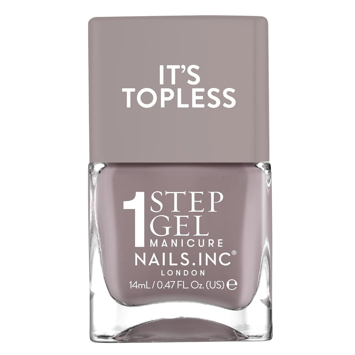 Nails Inc It's Topless Gel-Like Nail Polish, 4-in-1 Base Coat, Treatment, Color & Top Coat, Long
