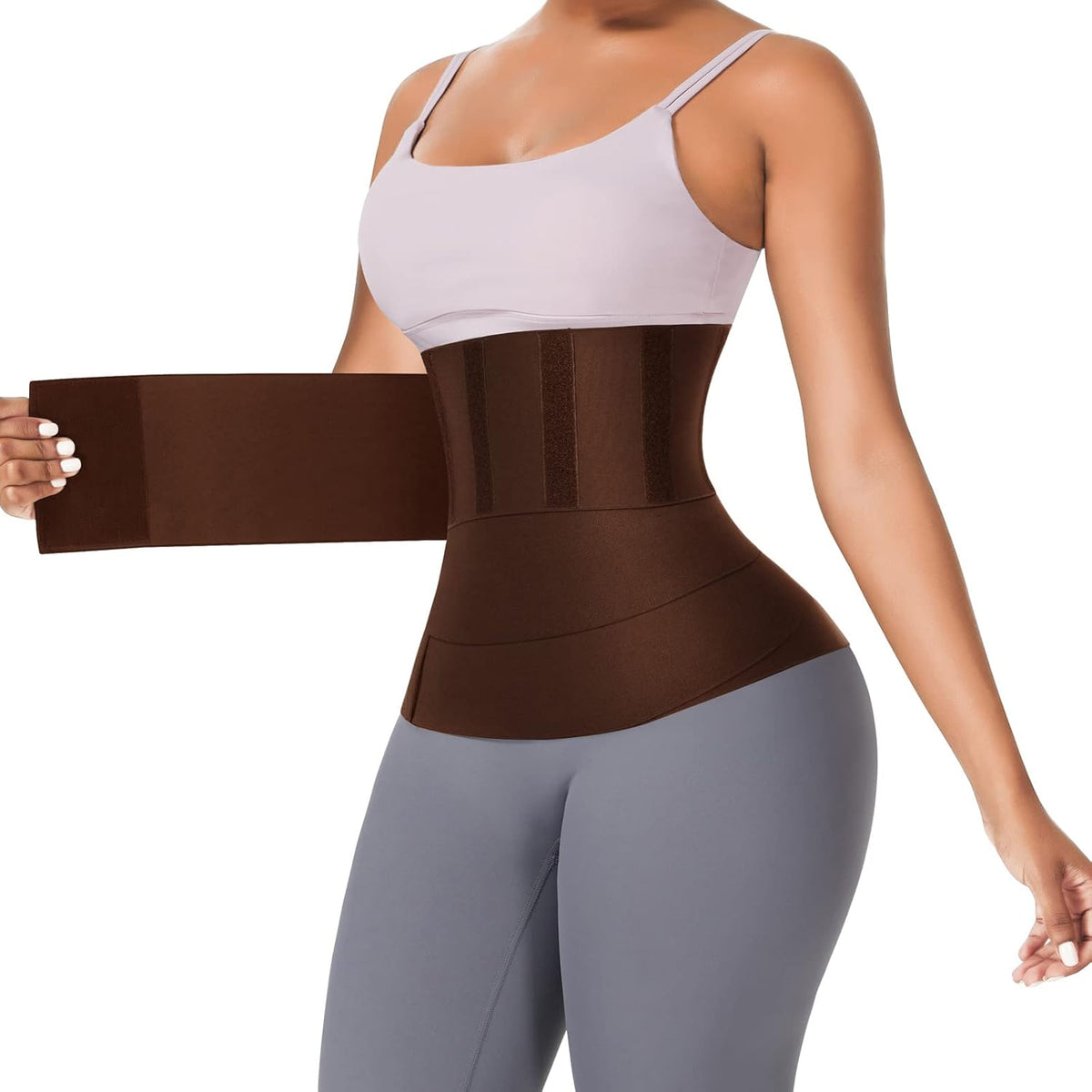 FeelinGirl Waist Trainer for Women Trimmer Belt Waist Cincher Tummy Wrap Plus Size Snatch Me Up