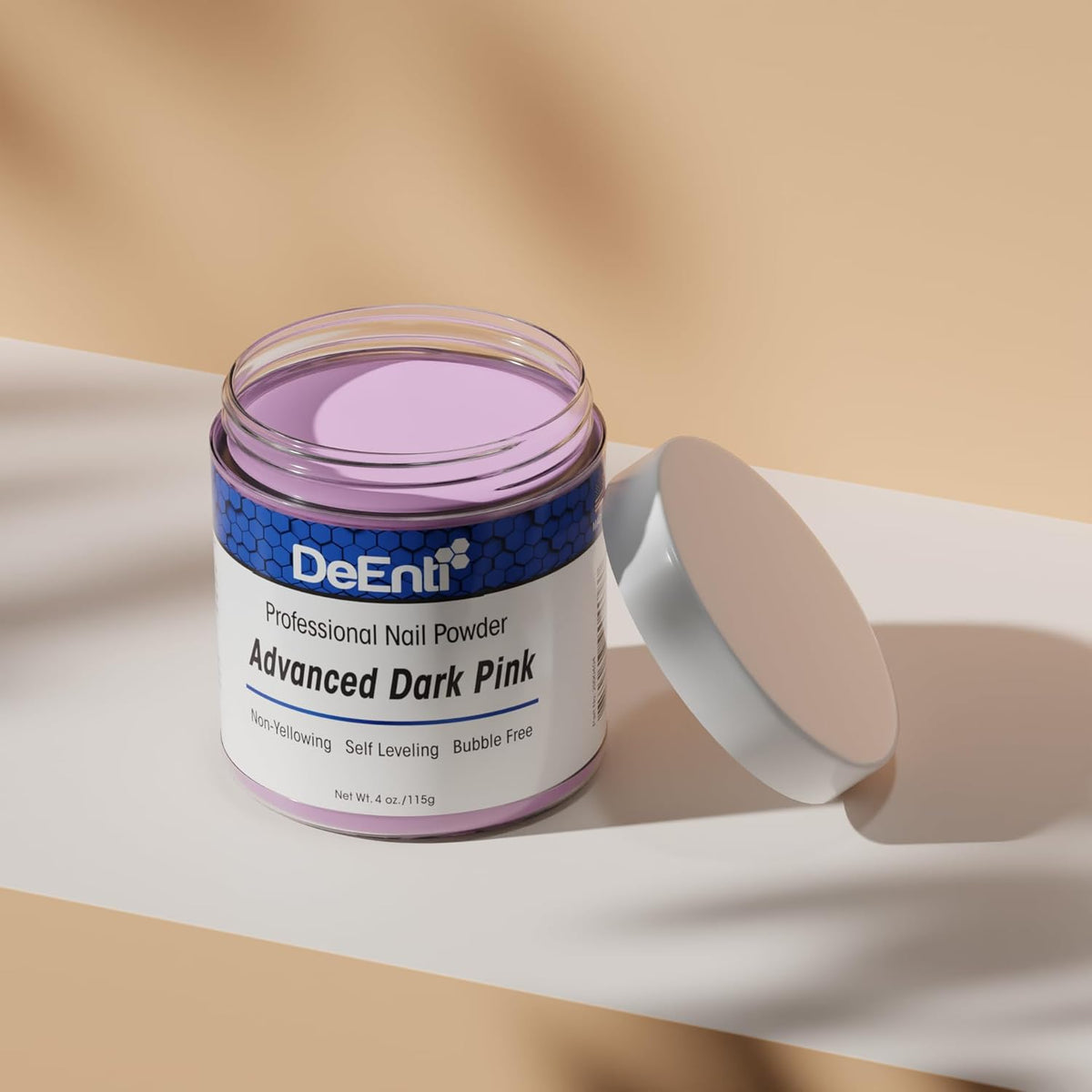 Acrylic Nail Powder, 4oz Dark Pink Acrylic Powder Dip for Nails, Long Lasting Salon Quality, Bubble