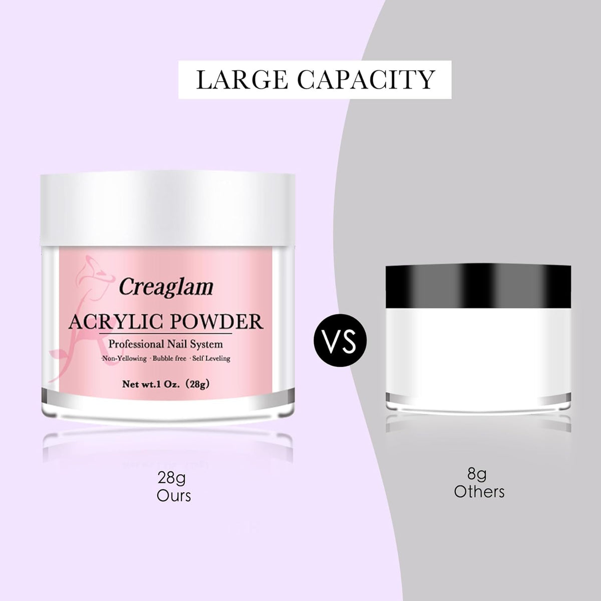 Super Nail Acrylic Powder: 3 Pcs 28g Cover Pink Polymer for 3D Art Carving French Extension - Clear