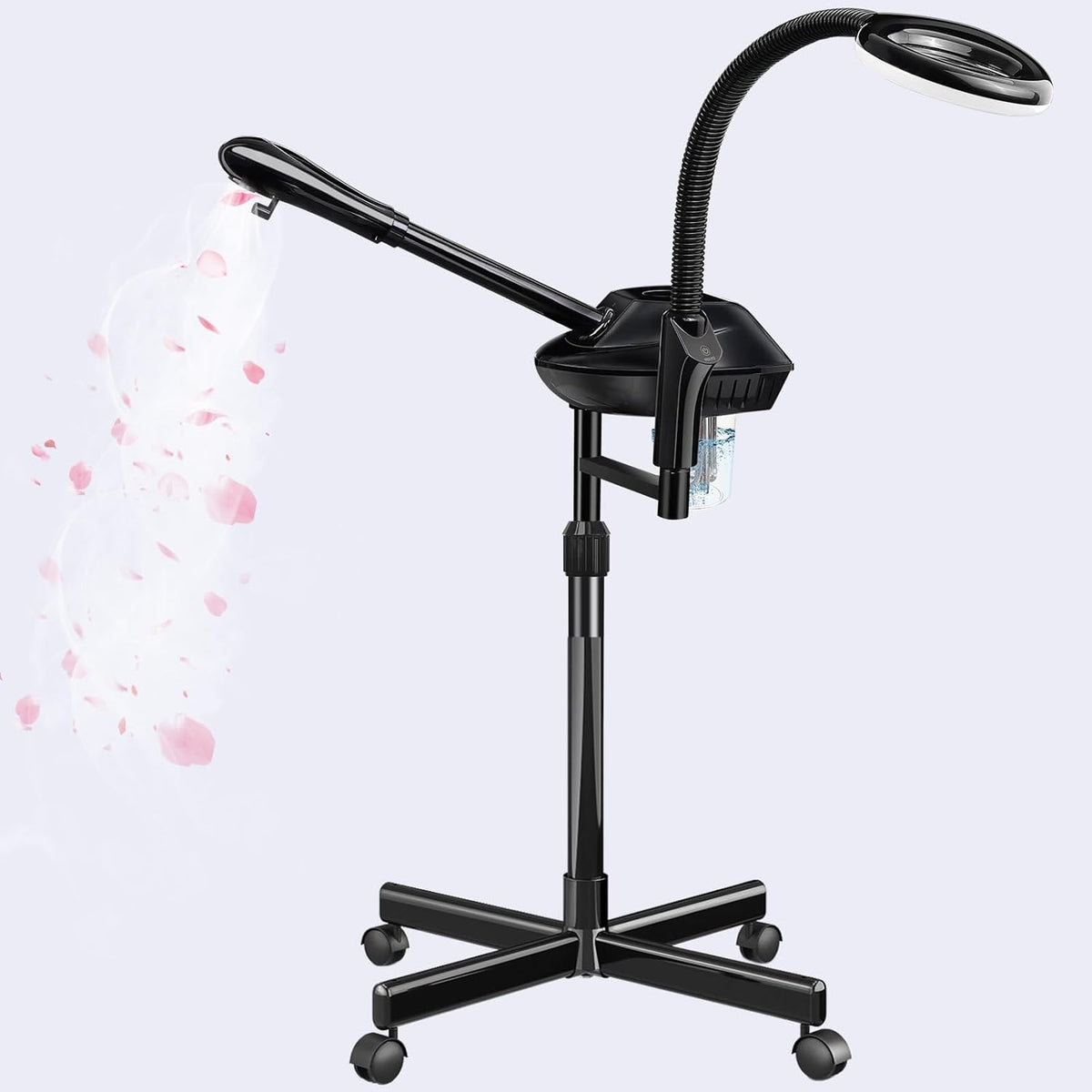 Professional Facial Steamer, 2 in 1 Ozone Facial Steamer with 5X Magnifying Lamp, face Steamer