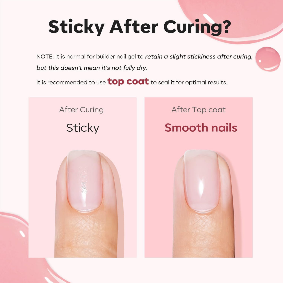 modelones Builder Nail Gel, 8-in-One Jelly Pink Builder, Peachy Pink Rubber Base Gel Polish, LED