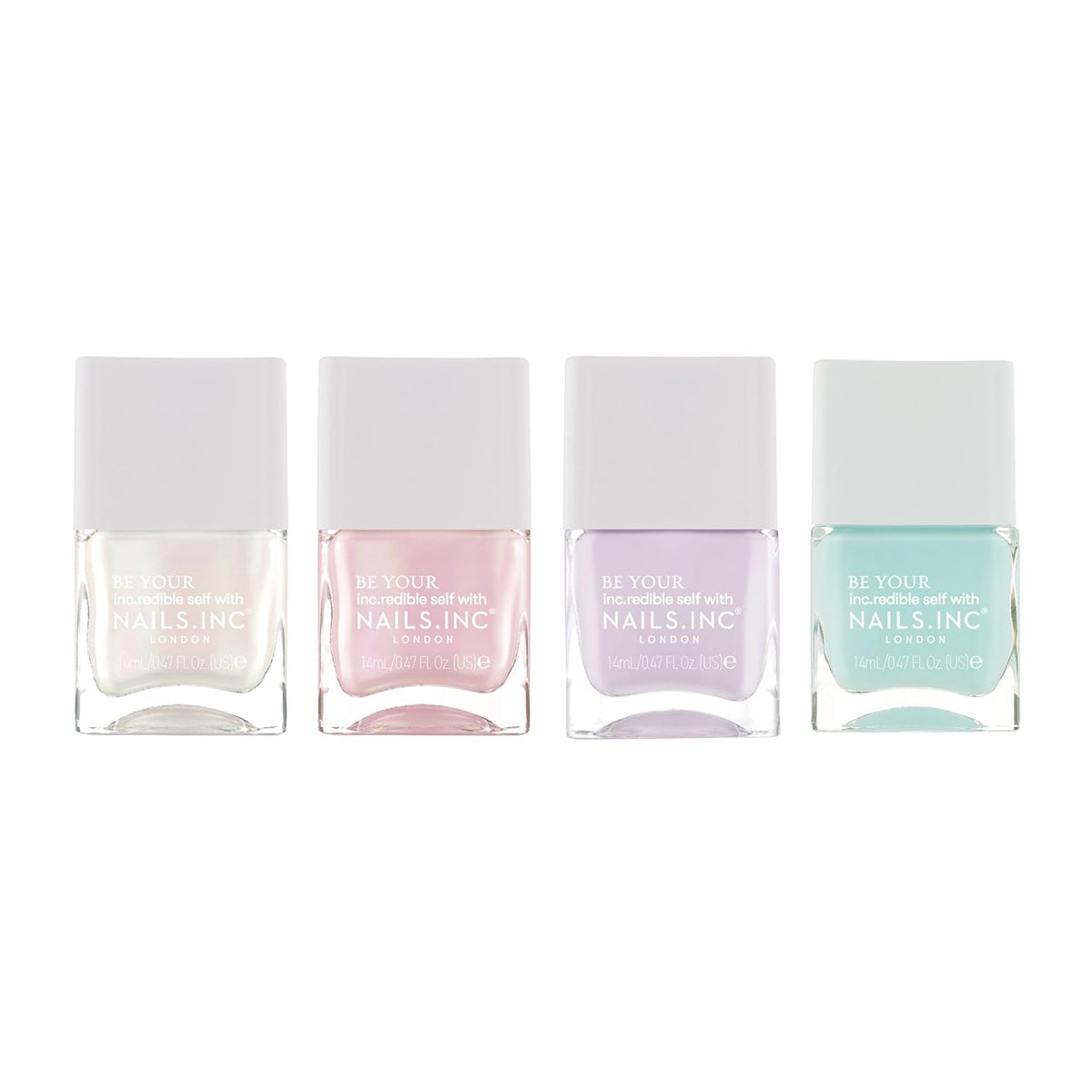 Nails Inc The Glow Story Nail Polish Set, Hyaluronic Acid, Glossy, No Chip, Long Lasting, Quick