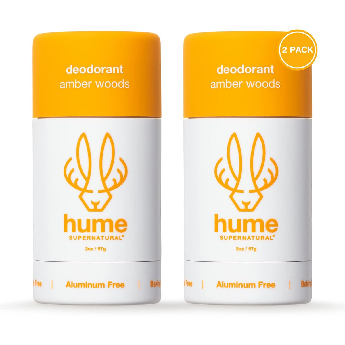 Hume Supernatural Aluminum Free Deodorant for Women & Men - Safe for Sensitive Skin - Probiotic