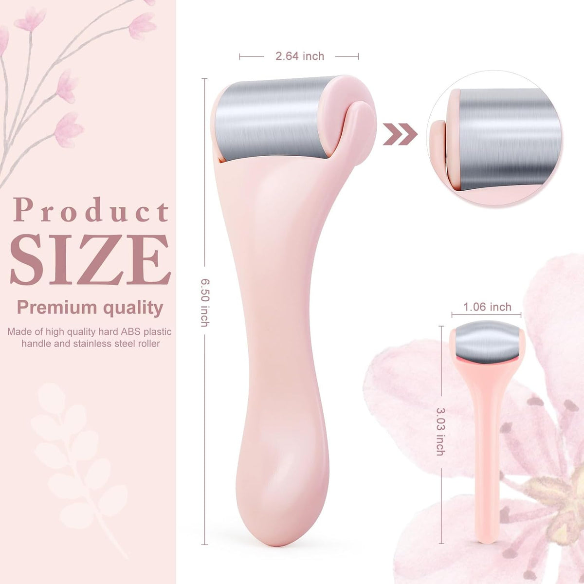 Ice Roller for Face and Eye 2 Pcs,Face Roller Skin Care for Puffiness,Migraine,Pain Relief,Eye