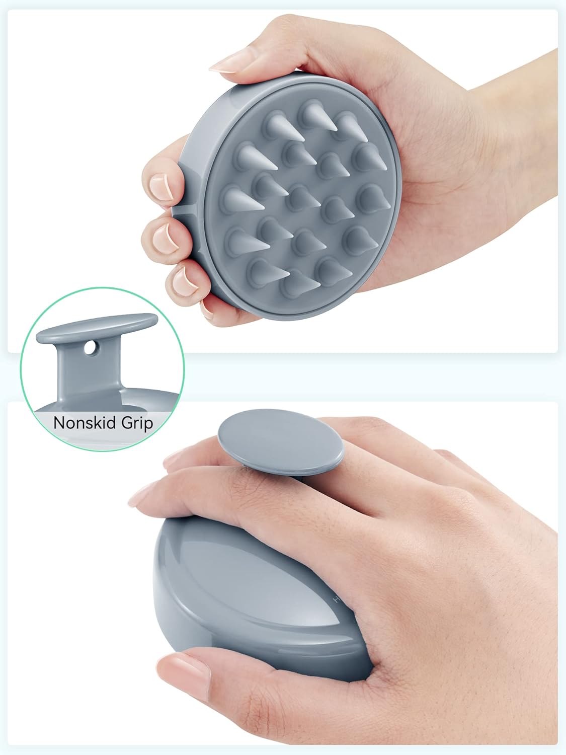 HEETA Scalp Massager Hair Growth, Soft Silicone Scalp Scrubber Shampoo Brush for Exfoliation