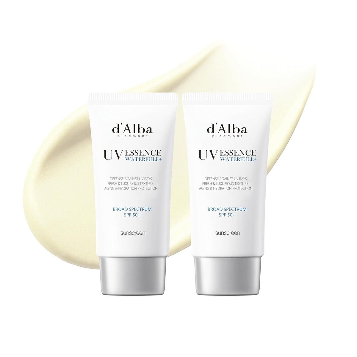 [2 ea] d'alba Piedmont Italian White Truffle Waterfull Essence Sunscreen, Vegan Skincare