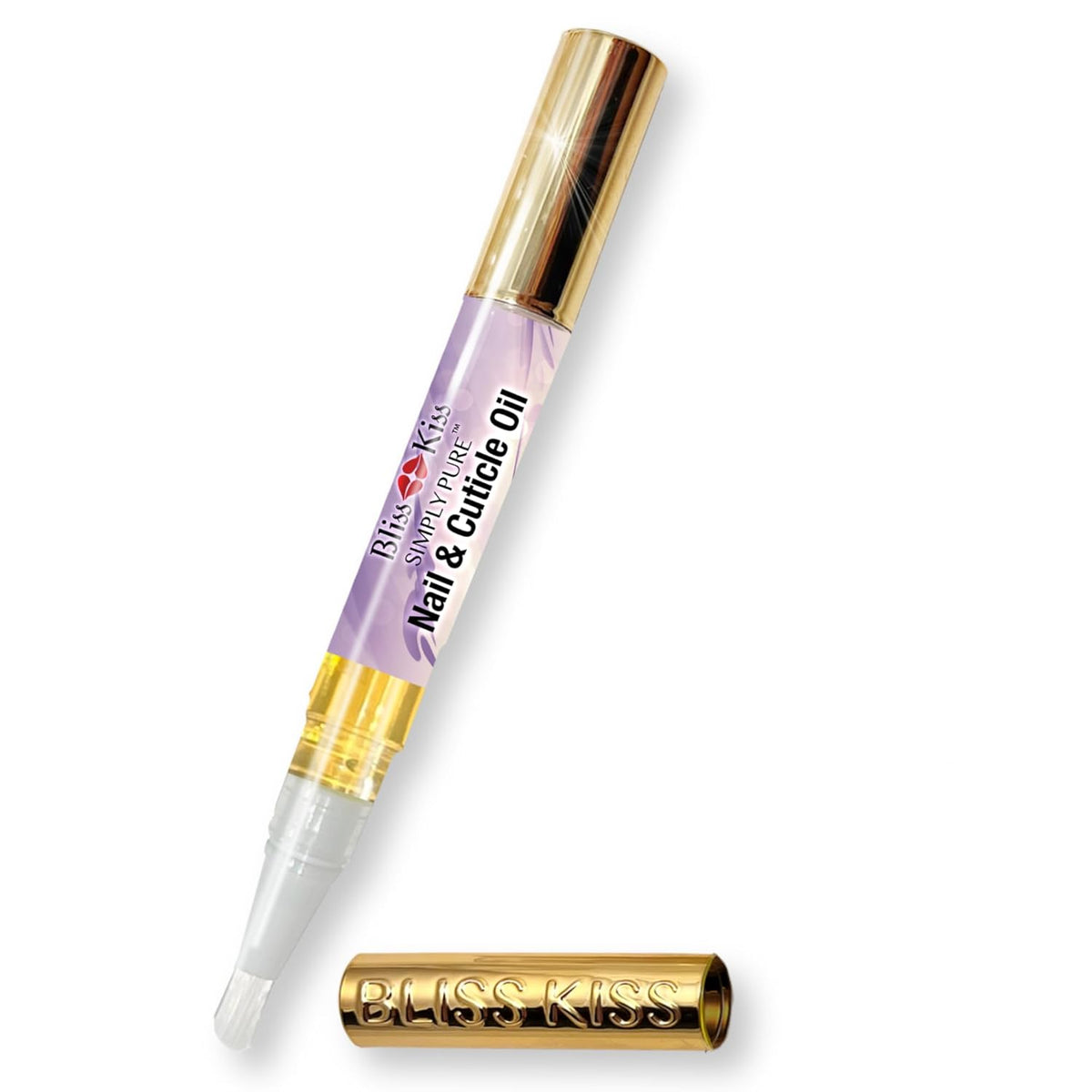 Bliss Kiss | 1 Lavender Vanilla | Nail Oil Cuticle Pen w/Vitamin E & Jojoba⏤Nail Strengthener Nail