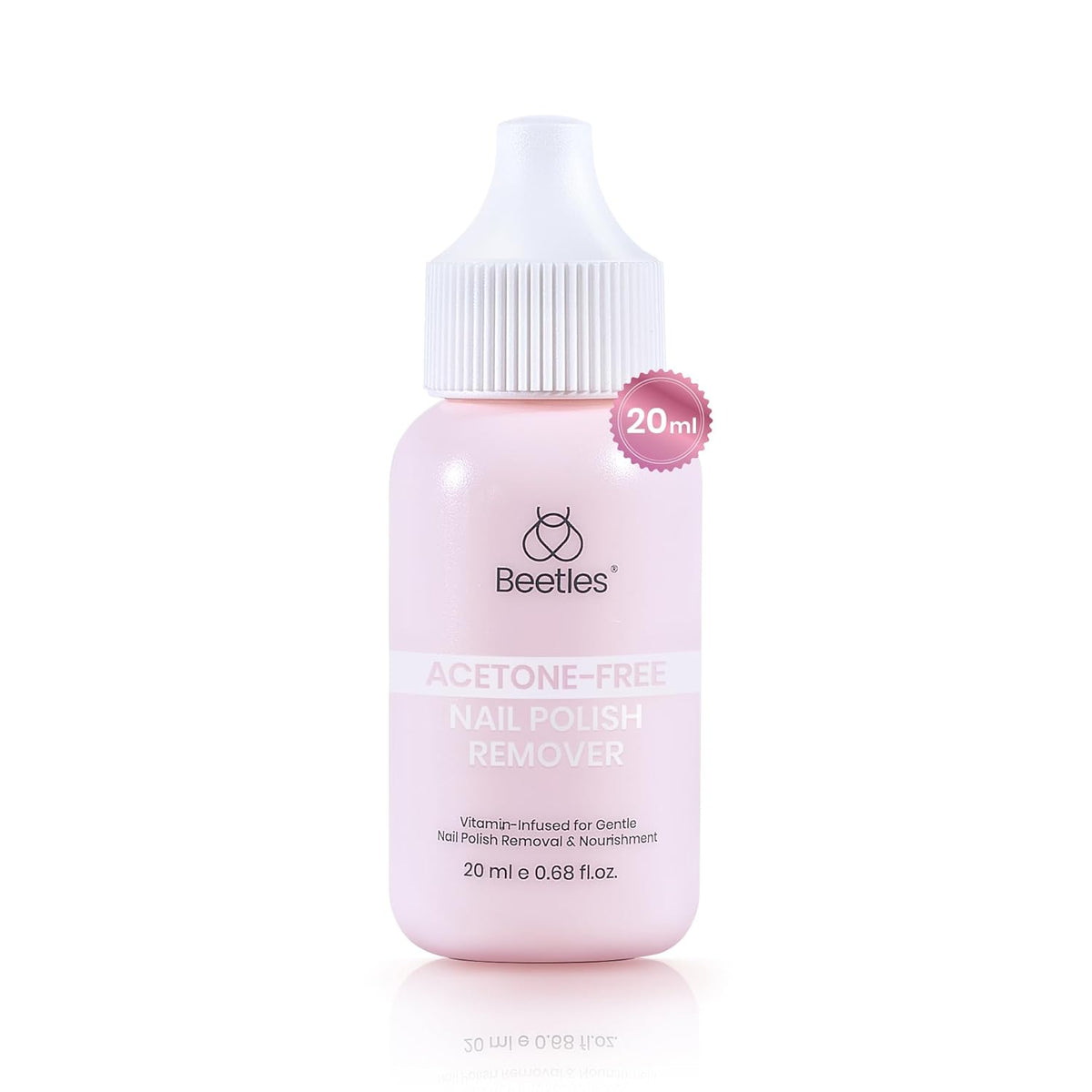Beetles Non Acetone Nail Polish Remover - 0.67Fl Oz/20ML Controllable Nourishing Formula Acetone